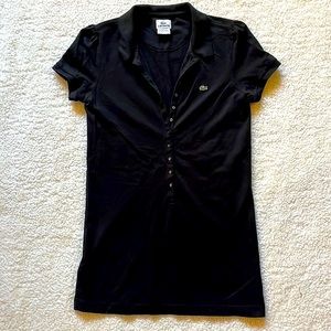 Lacoste | Extra Long Black Polo | Size 40